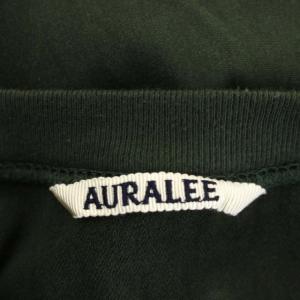 AURALEE SUPER HIGH GAUGE SWEAT BIG P/O プルオーバー スウェット カットソー 長袖 3 緑 グリーン