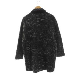 DIESEL ウール コート チェスターコート アウター 総柄 オーバーサイズ 黒 ブラック グレー