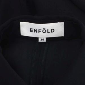 ENFOLD 23SS PEツイルSH DRS シャツドレスワンピース ロング 長袖 プルオーバー 36 ネイビー