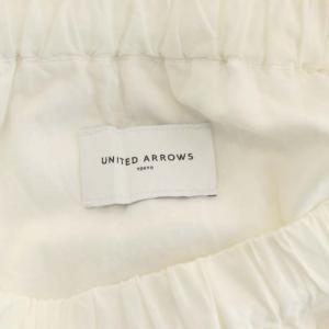 UNITED ARROWS タックマキシスカート ロング フレア 38 白 ホワイト