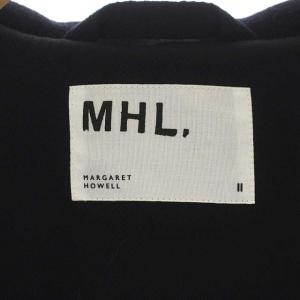 MHL. ウール メルトン フードジャケット アウター 2 濃紺 ダークネイビー