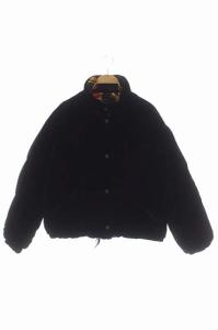 ETRO リバーシブル ベルベット シルク ブルゾン 中綿ジャケット アウター S 黒 ブラック