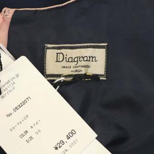 Diagram GRACE CONTINENTAL ワンピース ミニ Vネック フレンチスリーブ 総柄 36 マルチカラー