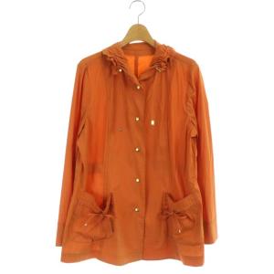 ジャケット ブルゾン スナップボタン コットン混 13+ オレンジ