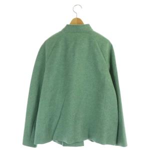 Leilian ジャケット ハイネック カシミヤ 13+ 緑 グリーン