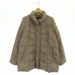 Leilian ダウンジャケット アウター ハイネック 総裏地 13+ グレージュ