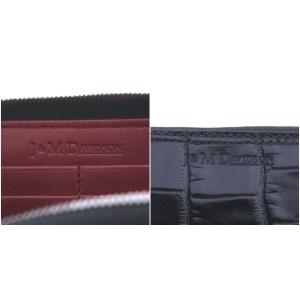 J&M DAVIDSON 10221N ZIP AROUND WALLET 長財布 クロコ型押し ラウンドジップ レザー ブラック