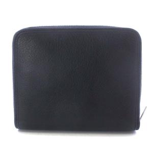 J&M DAVIDSON SMALL ZIP AROUND PURSE ラウンドジップ コンパクト コインケース 小銭入れ レザー 黒 ブラック