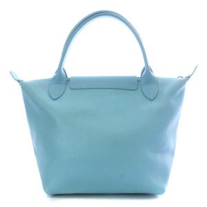 Longchamp オールレザートートバッグ ハンドバッグ 青 ブルー