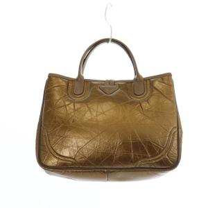 Longchamp トートバッグ ハンドバッグ ロゾ レザー 茶 ブラウン