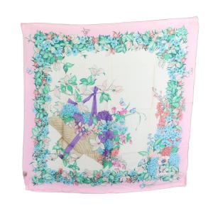 シルクフラワースカーフ マルチカラー