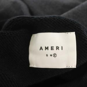 Ameri VINTAGE 20AW DENIM SWEAT OVER TOP スウェット トレーナー 長袖 切替 デニム プルオーバー F 黒 ブラック