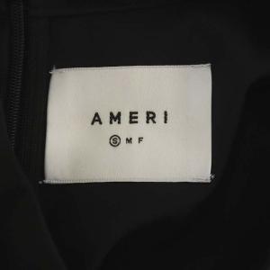 Ameri VINTAGE × MOTTY COLLAB DRESS ワンピース ドレス ドッキングワンピース ロング 長袖 柄 S 黒 ピンクベージュ