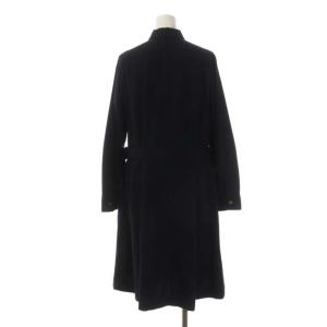 MHL. シャツワンピース 長袖 フレア ロング タック ウール 2 黒 ブラック