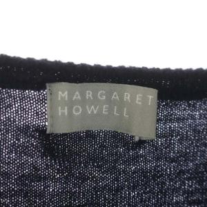 MARGARET HOWELL ウール ニット カーディガン 長袖 紺 ネイビー