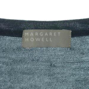 MARGARET HOWELL カシミヤ ヘンリーネック ニット セーター 長袖 深緑 ダークグリーン