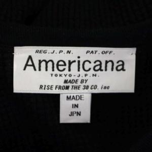 AMERICANA MUSE de Deuxieme Classe取り扱い 22SS ワッフルラグランTシャツ カットソー 長袖 黒 ブラック