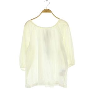 バックリボンカットソー 七分袖 ギャザー 38 オフホワイト