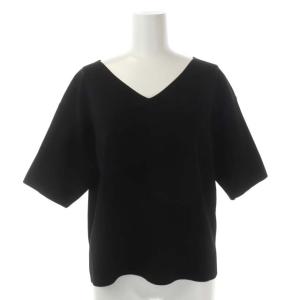 TOMORROWLAND セットアップ 上下 アセテートナイロンVネックプルオーバートップススカート ニット カットソー 半袖 フレア ロング S F