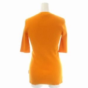 nagonstans 22SS HYBRID COTTON 五分クルーpullover プルオーバー ニット カットソー M オレンジ
