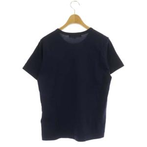 PLAY Comme des Garçons AD2017 COTTON JERESY PRINT RED EMBLEM Tシャツ カットソー 半袖 L 紺 白 赤