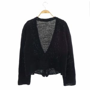 Helmut Lang シルク ニットカーディガン 長袖 ブラック