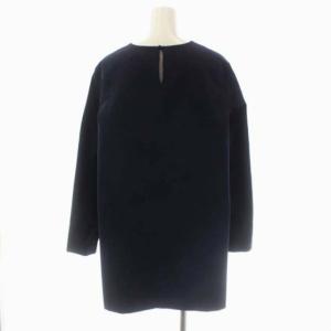 ADORE 23SS ナイロン2WAYブラウス 長袖 プルオーバー チュニック 38 紺 ネイビー