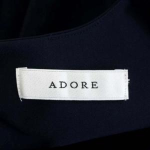 ADORE 23SS ナイロン2WAYブラウス 長袖 プルオーバー チュニック 38 紺 ネイビー