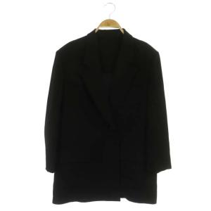 Y's テーラードジャケット 背抜き ダブル 黒 ブラック