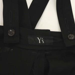 Y's サイドライン タックパンツ サスペンダー ジップフライ 黒 ブラック