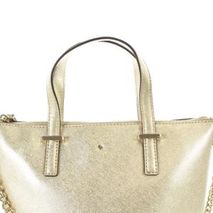 kate spade new york ショルダーバッグ チェーン ハンドバッグ 2way レザー ロゴ ゴールド色