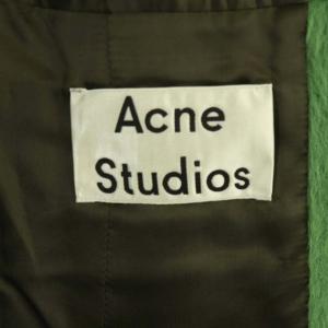 Acne Studios アルパカウールシャギーチェスターコート アウター ロング 総裏地 32 グリーン