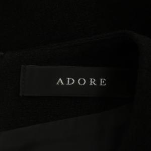 ADORE フレアワンピース ロング 七分袖 八分袖 38 黒 ブラック