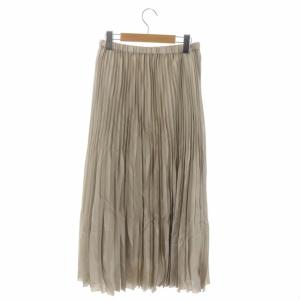 IENA アコーディオンスカート ロング フレア プリーツ 36 ベージュ