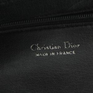 Christian Dior フラップショルダーバッグ CD金具 レザー 黒 ブラック