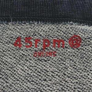 45rpm インディゴ染め裏毛アンカーモチーフ スウェットパンツ イージー ストレート 3 紺 ネイビー