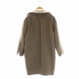 ADORE ウールモヘヤ ガウンコート アウター ロング シャギー 起毛 ボタンレス 38 ライトブラウン