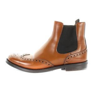 Church's Ketsby サイドゴアブーツ ショートブーツ パンチング ウィングチップ レザー 38 25cm 茶 ブラウン 8706