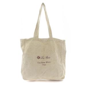 トートバッグ キャンバス ロゴプリント ベージュ