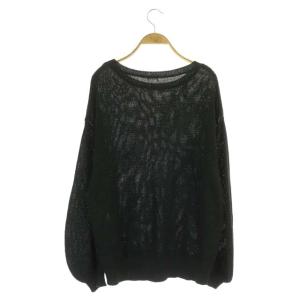 IENA 23SS テープヤーンクループルオーバー ニット セーター 長袖 リネン混 グレー