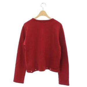 agnes b. WEB限定 SDFO CARDIGAN ロゴカーディガンプレッション 長袖 スウェット地 2 赤 レッド