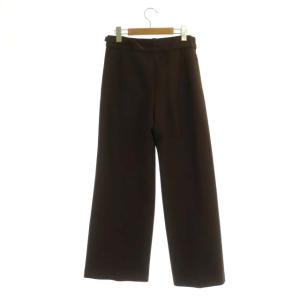 Theory ベルトワイドパンツ ストレッチ 2 茶 ブラウン