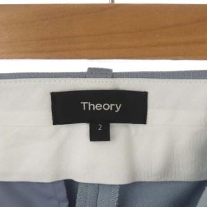 Theory 21SS BISTRETCH DOUBLE 3/TREECA 4 J スリムパンツ テーパード センタープレス 2 ライトブルー