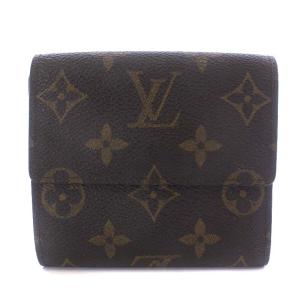 LOUIS VUITTON モノグラム ポルトフォイユ エリーズ ダブルホック 財布 三つ折り 茶色 ブラウン M61654