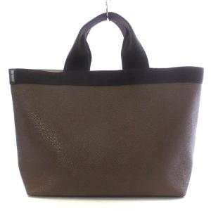 Hervé Chapelier 704GP コーテッドキャンバススクエアトート M ハンドバッグ モカ