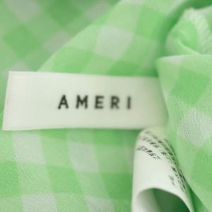 Ameri VINTAGE 22SS GINGHAM CHECK SHIRT DRESS ワンピース シャツワンピ ロング 長袖 チェック柄 前開き S