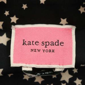 kate spade new york シャツワンピース 長袖 ロング ギャザー 星柄 2 黒 ブラック ピンク