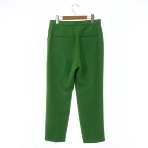 Spick&Span 22SS PL/R ツイルパンツ テーパード センタープレス タック ジッパーフライ 40 緑 グリーン