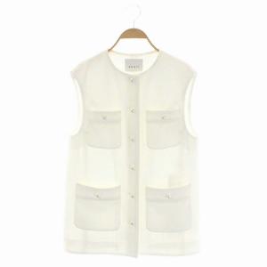 22SS エアロラッセルポケットジレ ベスト 38 白 ホワイト