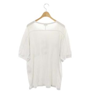 SAINT LAURENT PARIS 672370 21SS カットソー 半袖 YSL ロゴプリントヴィンテージ加工 S オフホワイト